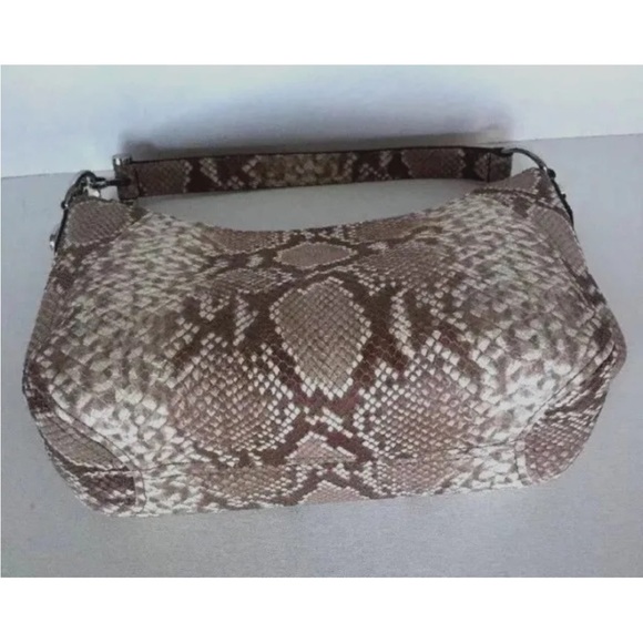 New Michael Kors Fulton Medium Top zip Shoulder bag Embossed Leather Dark Sand - Picture 9 of 9